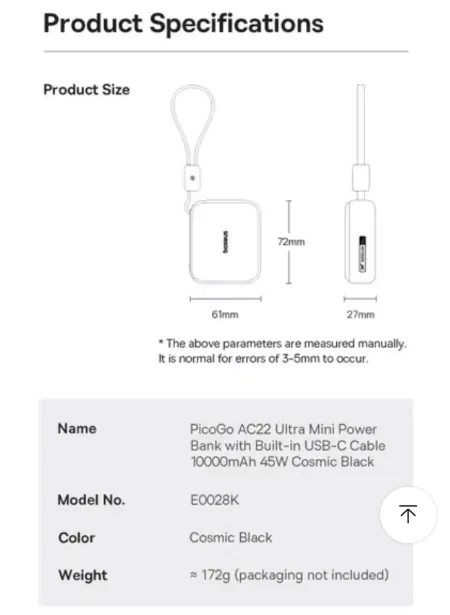 image.png [알리] 베이스어스 미니 보조배터리 / 맥세이프 Qi2.2 보조배터리 ($20.59부터) (무료)