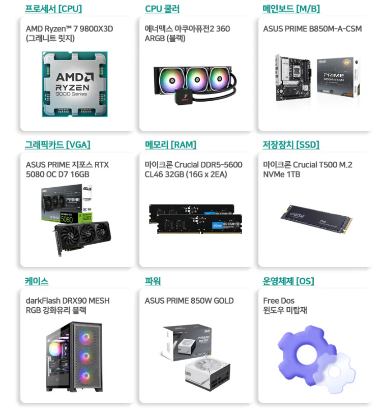 1776401370228.png [11번가] AMD 9800X3D RTX5080 32G 1TB(디램있음) + 붉은사막+ 프래그마타 (3,160,940원) (무료)