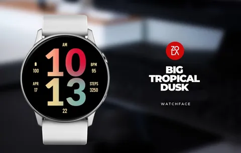 [구글플레이] 갤럭시워치페이스 Big Tropical Dusk 등 4종 (0원) (무료)