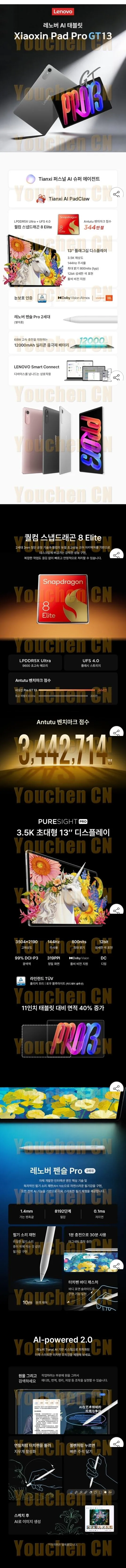 Screenshot_20260424_200817_G.jpg [지마켓] 레노버 샤오신 패드 프로 GT 13 8엘리트 12/256 내수롬 관부가세포함 (603,740원) (무배)