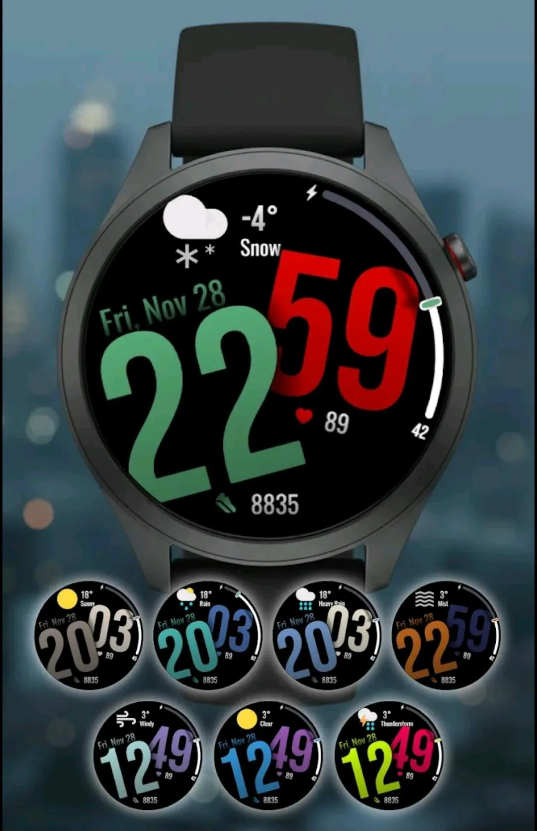 [구글플레이] 갤럭시 워치페이스 animated weather 등 2종 (0원) (무료)