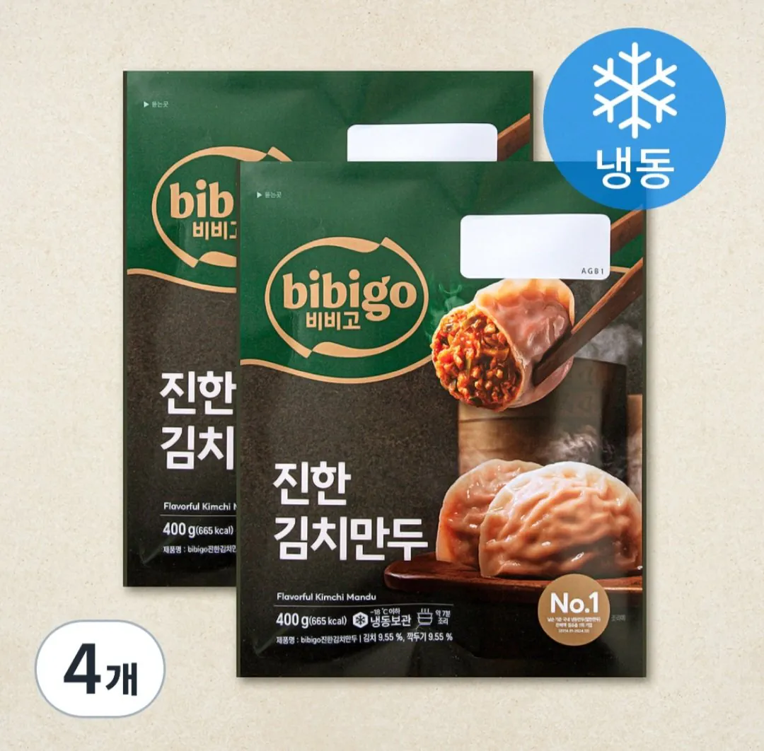 [쿠팡 로켓프레시] 비비고 진한 김치만두 (냉동), 400g, 4개 (9,980원) (15,000원무료)