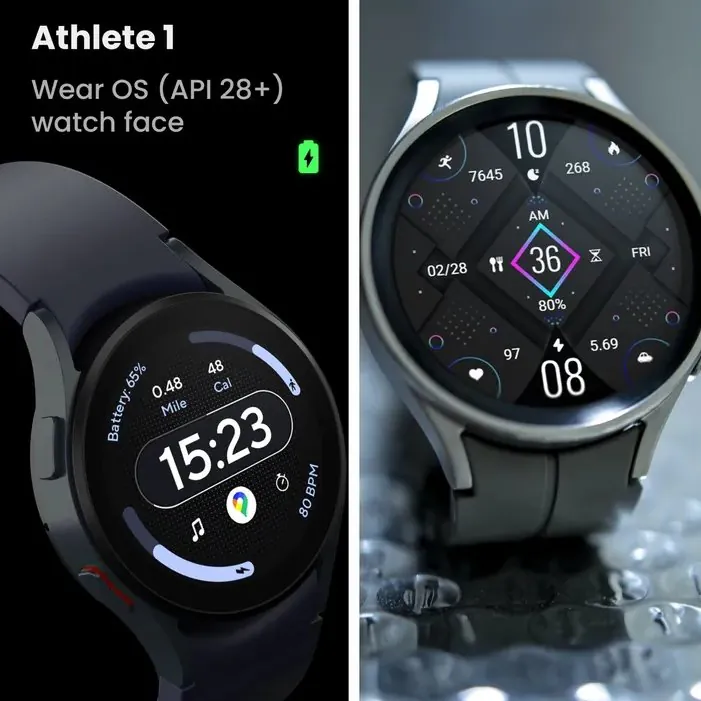 [구글플레이] 갤럭시 워치페이스 Athlete 1 Watch face 등 6종 (0원) (무료)