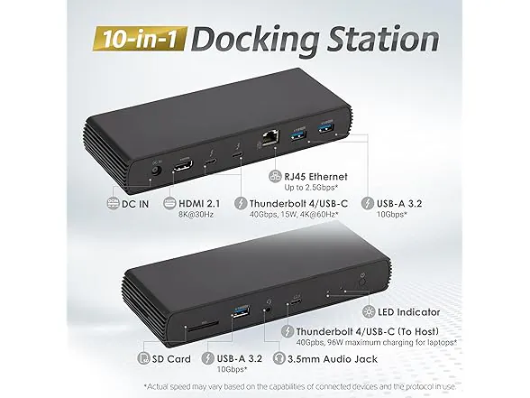 image.jpg [woot] Trạm nối Amazon Basic Thunderbolt 4/USB4 Pro ($39,99) ($6+shipping)