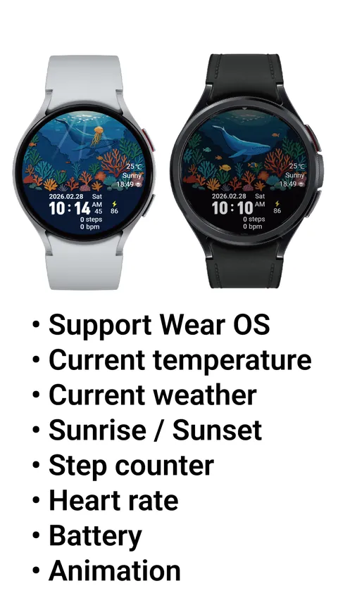 [Google Play] Galaxy Watch Face Senior Orange Light, 3 loại (0 won) (Miễn phí)