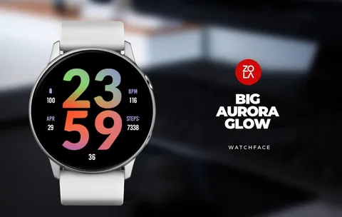 [Google Play] Galaxy Watch Face Big Aurora Glow và 3 loại (0 won) (Miễn phí)