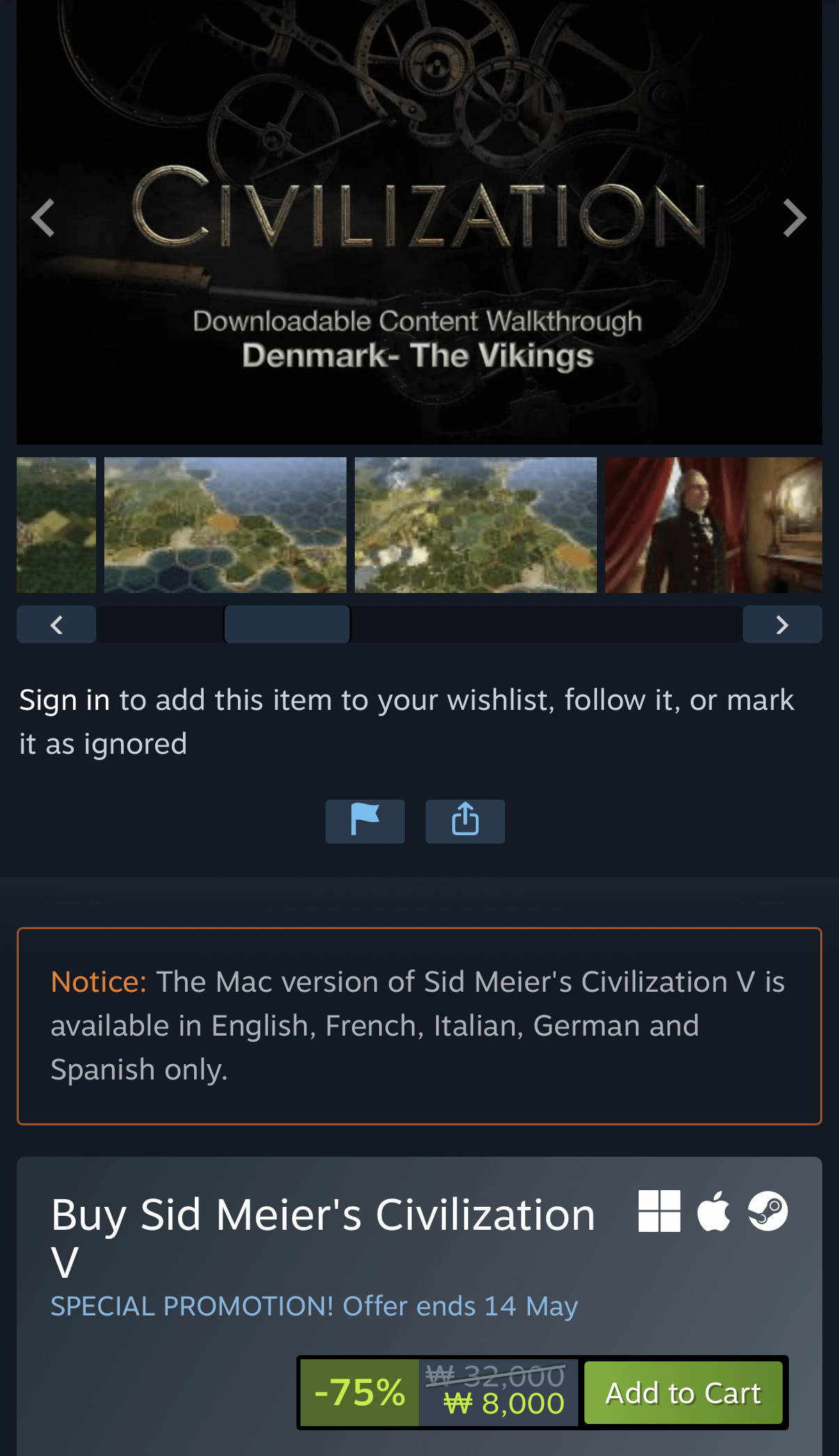 1778199206147.png [Steam] Nền văn minh 5 Sid Meier's Civilization V (8.000 won) (Miễn phí)