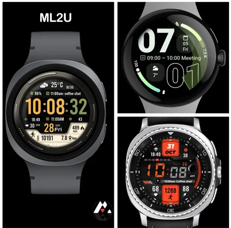 [Google Play] Mặt đồng hồ Galaxy Watch Face ML2U 101b, 3 loại (0 won) (Miễn phí)