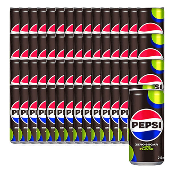 (Giá đặc biệt ban đêm) Pepsi Cola Zero Sugar Lime 210ml x 60 lon Hình ảnh sản phẩm