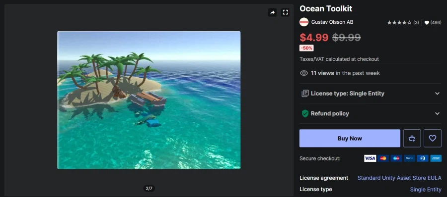 [에셋스토어] (무료) Ocean Toolkit_1.webp