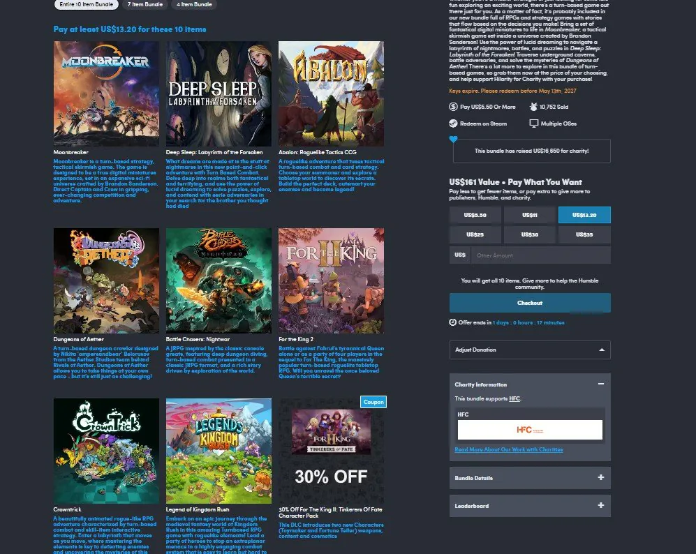 Chụp màn hình 2026-05-20 094313.jpg [Humble Bundle] Turnbase Bundle (13,2$) (Miễn phí)