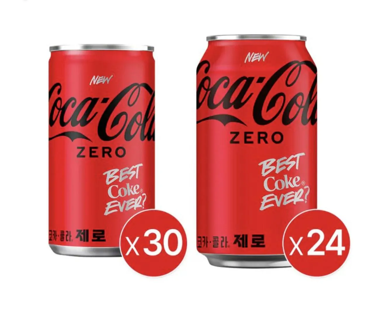 [SSG] 코카콜라 제로 350ml 24CAN + 코크제로 190캔 30입