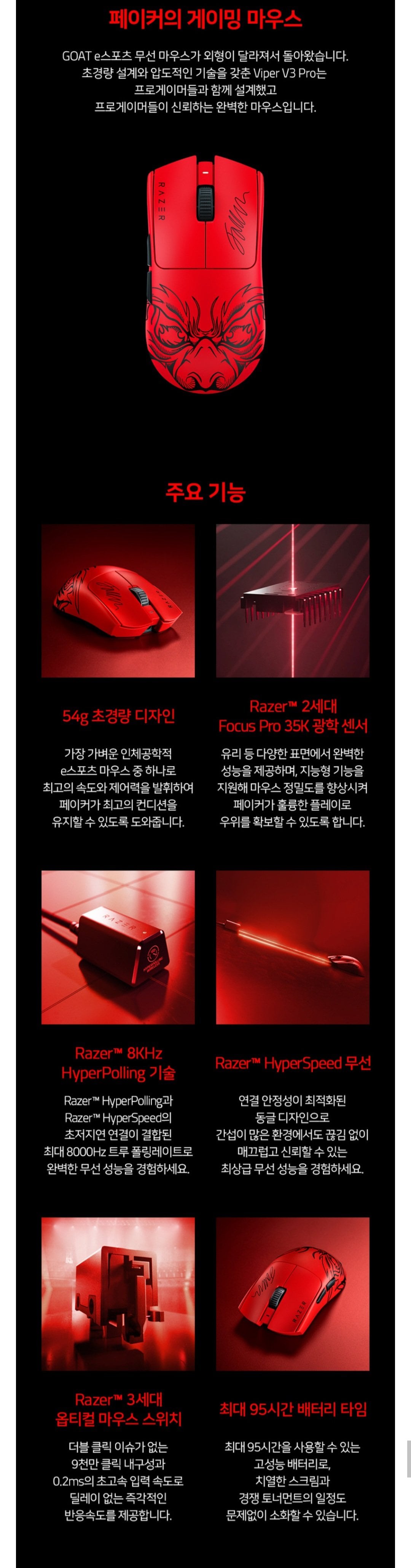 [Naver] Razer Viper V3 pro Faker Edition (240.000 KRW) (Không có giải thưởng)
