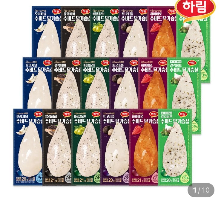 [네이버] 하림 냉장 수비드 닭가슴살 6종 18팩 패키지 (34,990원) (무료)