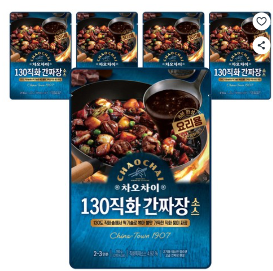1.png [쿠팡와우] 차오차이 130직화 간짜장소스, 165g, 5개 (5,980원) (무료)