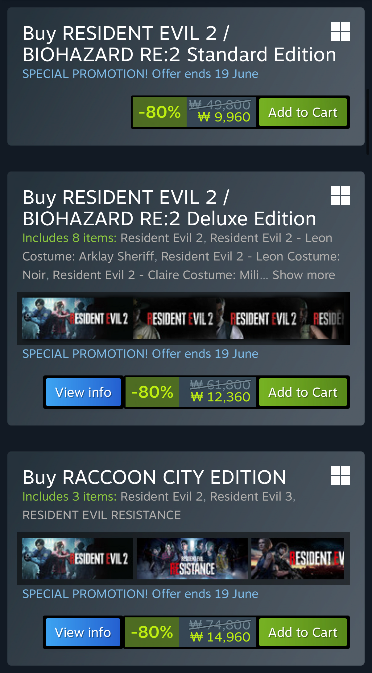 1000001945.png [스팀] Resident Evil 2 스탠다드 (9,960원) (무료)