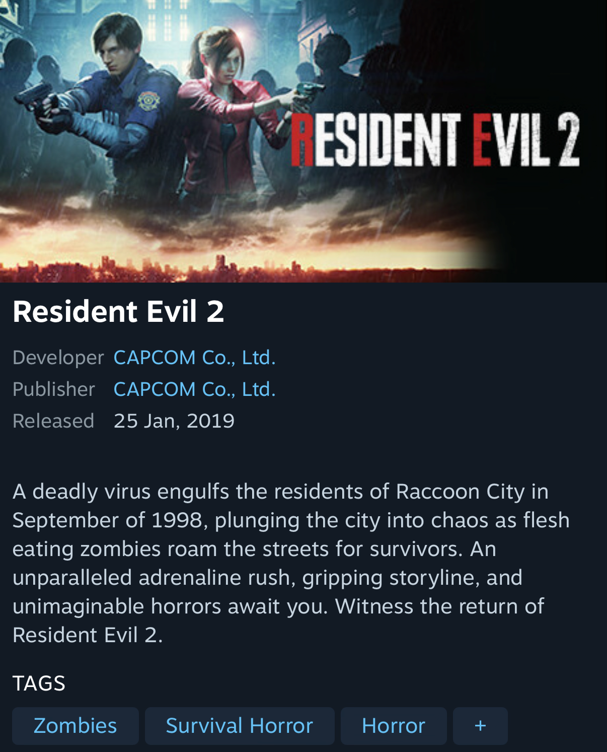 1000001943.png [스팀] Resident Evil 2 스탠다드 (9,960원) (무료)