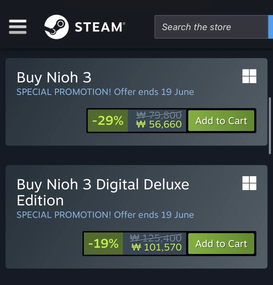 [Steam] Nioh 3 / Từ 56.660 won~_1.webp