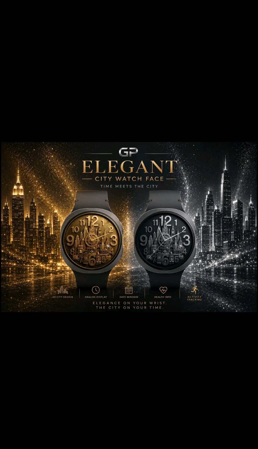 [WearOS] mặt đồng hồ gphoenix Elegantcity và hơn thế nữa (miễn phí) (miễn phí)