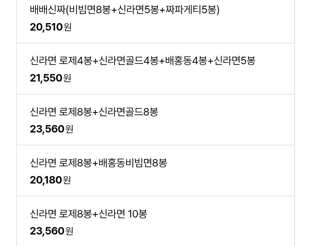 Screenshot_20260618_104330.jpg [Lotte On] Nongshim Baehongdong Bibim Myeon 8 túi + Baehongdong 8 túi Jjoljjolmyeon (10.720 won) (miễn phí)