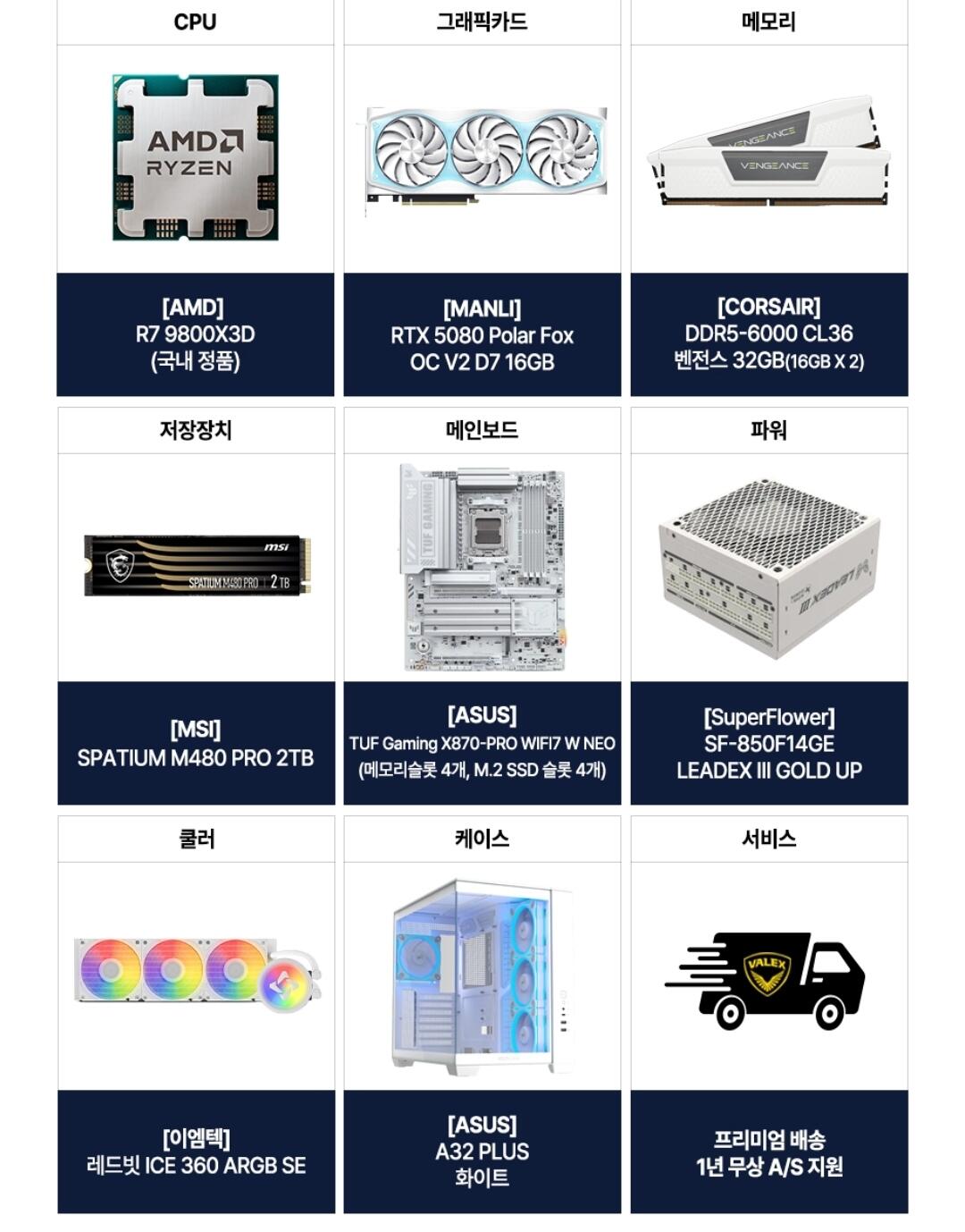 Oh.jpg [11th Street] Phiên bản hoàn chỉnh màu trắng 9800x3d 5080 (giá thay đổi) (miễn phí)