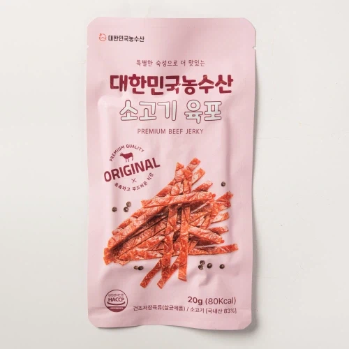 [Naver] Thịt bò khô Nông nghiệp và Thủy sản Hàn Quốc 20G 1 túi (990 KRW)_1.webp