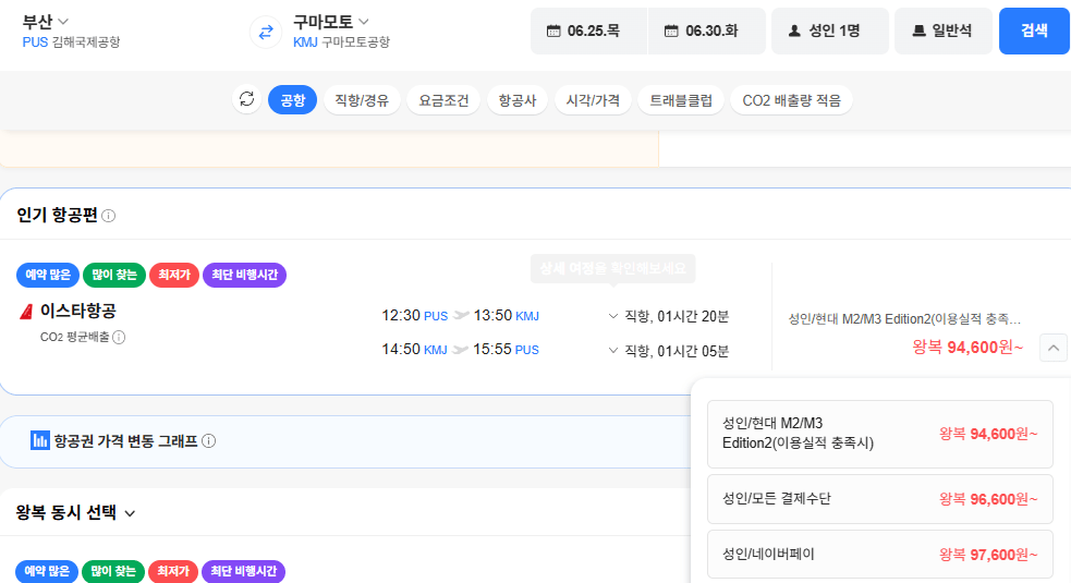 image.png [네이버항공권] 부산-구마모토 0625-0630 (97,600원) (무료)