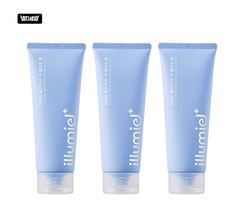 [Naver] Sữa rửa mặt Illumiel Mild Clear Soonsak 150ml, 3 miếng (8.900 KRW) (Miễn phí)