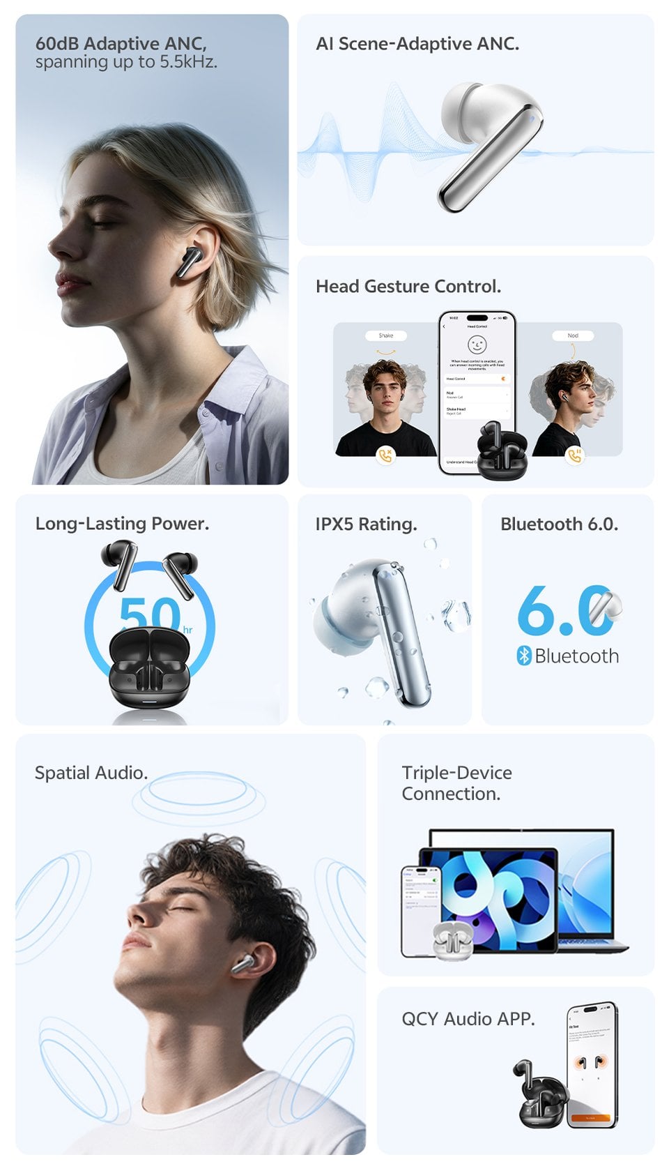 1613852601475035694.jpg [Ali] Tai nghe không dây QCY new Melobuds A30, Tai nghe không dây N65 ($21~) (Miễn phí)