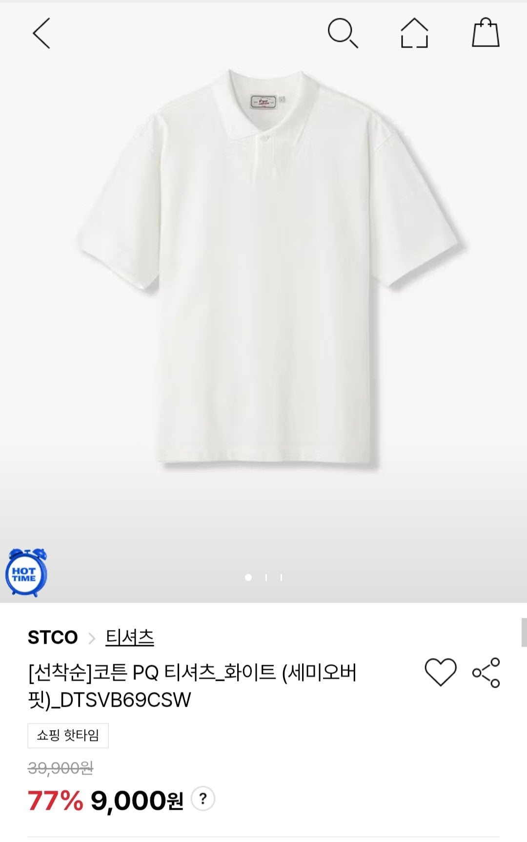 [LF Mall] Áo thun STCO Cotton PQ màu trắng và các loại khác (9.000 KRW~) (Miễn phí cho hơn 30.000)