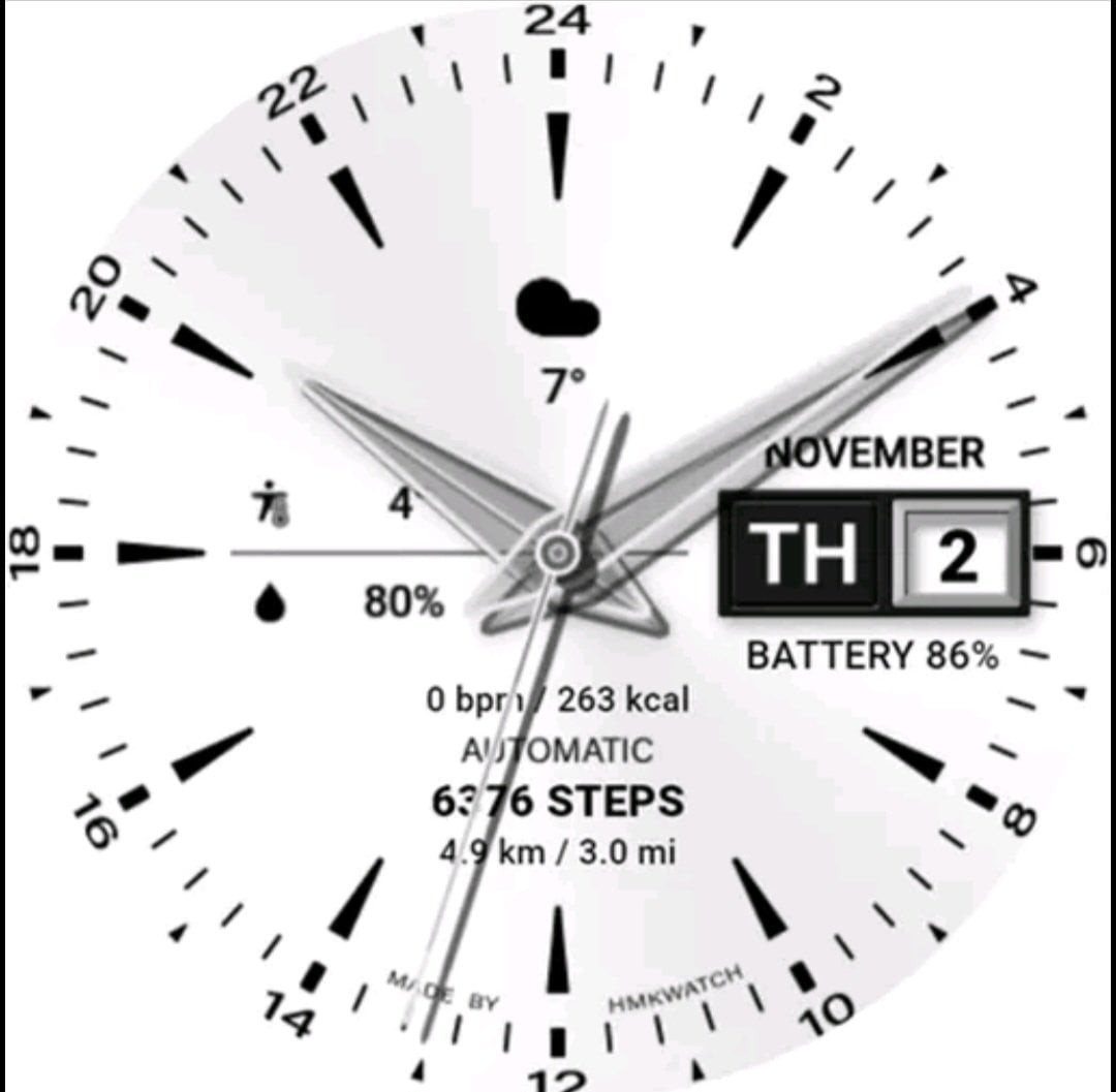 [WearOS] Mặt đồng hồ HMK ANALOG 163c và hơn thế nữa (miễn phí) (miễn phí vận chuyển)
