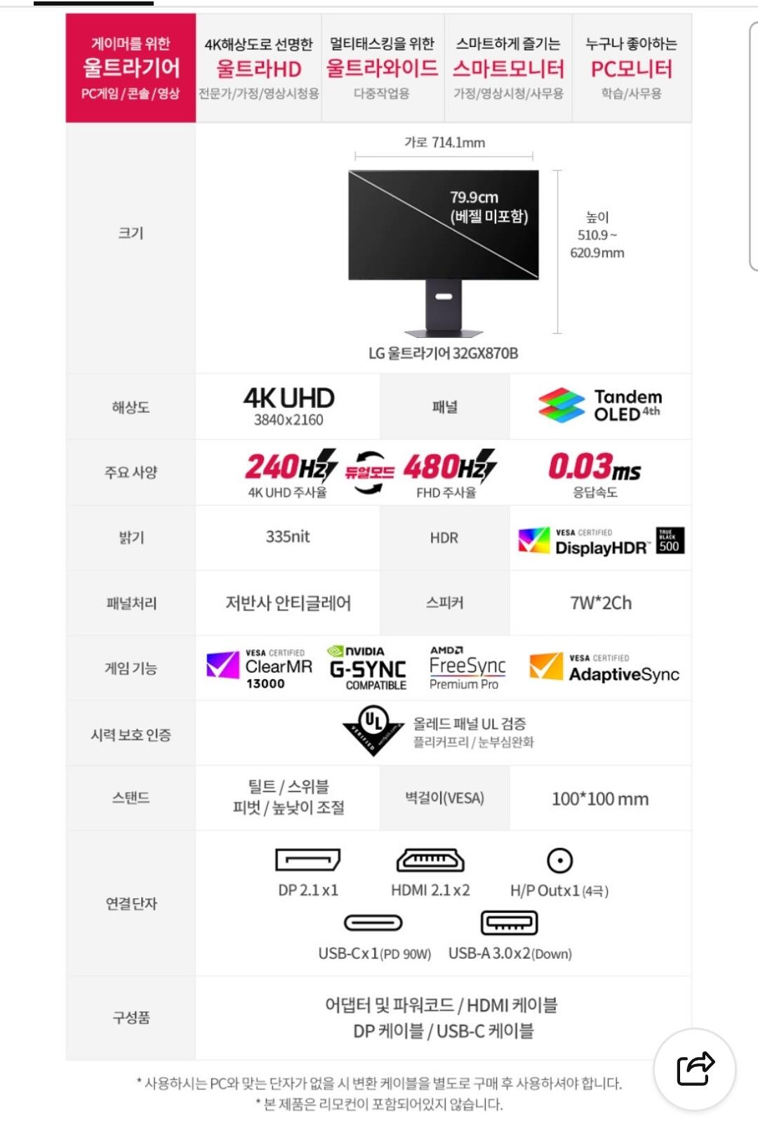 Screenshot_20260629_142920_Samsung Browser.jpg [Naver] Màn hình chơi game 32 inch 4K OLED (thế hệ thứ 4) của LG Electronics (1.581.100 won) (miễn phí)