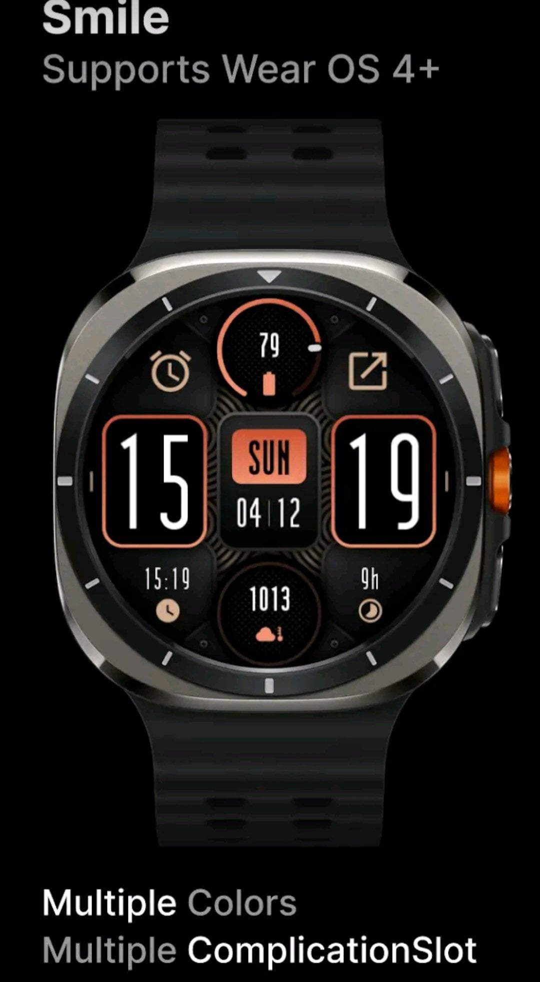 [WearOS] mặt đồng hồ hình khối (miễn phí) (miễn phí)