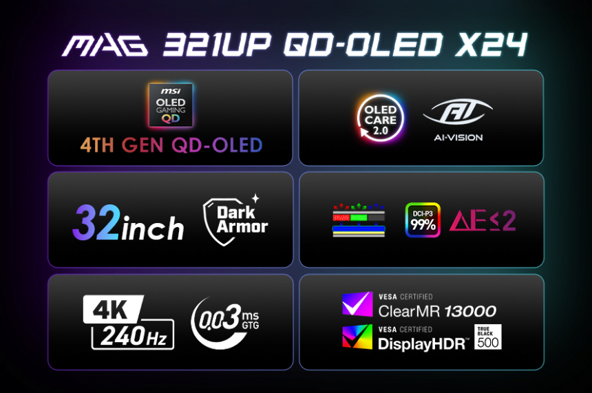 image.png [지마켓] MSI 321UP 탠덤 QD 4세대 4K UHD OLED 게이밍 모니터 (1,122,960원) (무료)