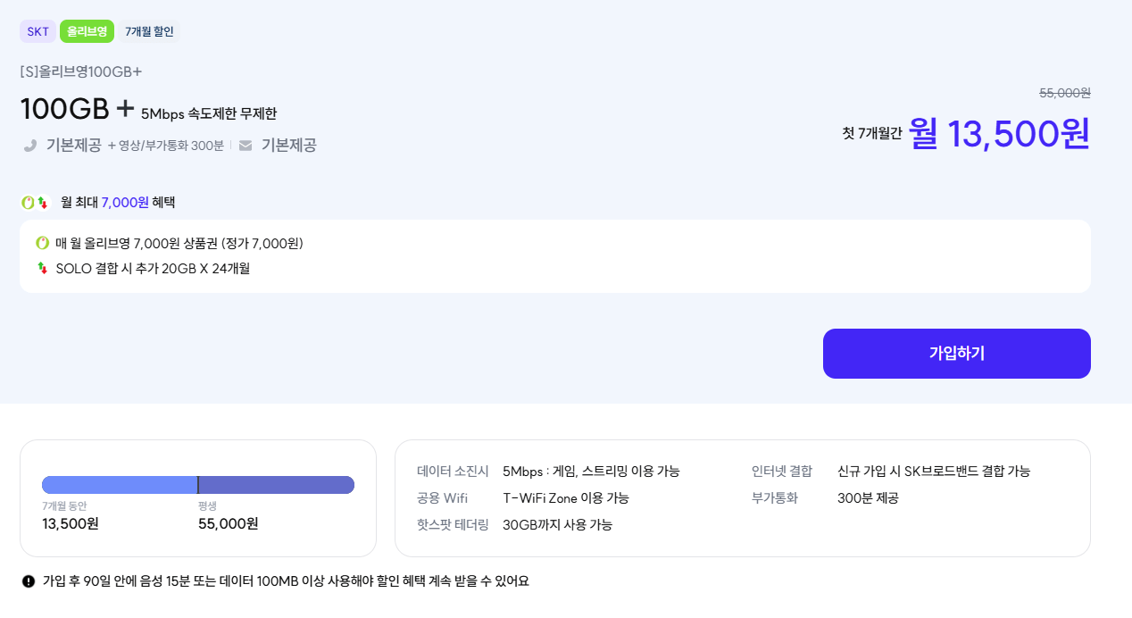 IMG_0034.png [아이즈모바일] 100GB 300분 5명박 매월 올리브영 7,000원 7개월 (skt13,500원) (무료)