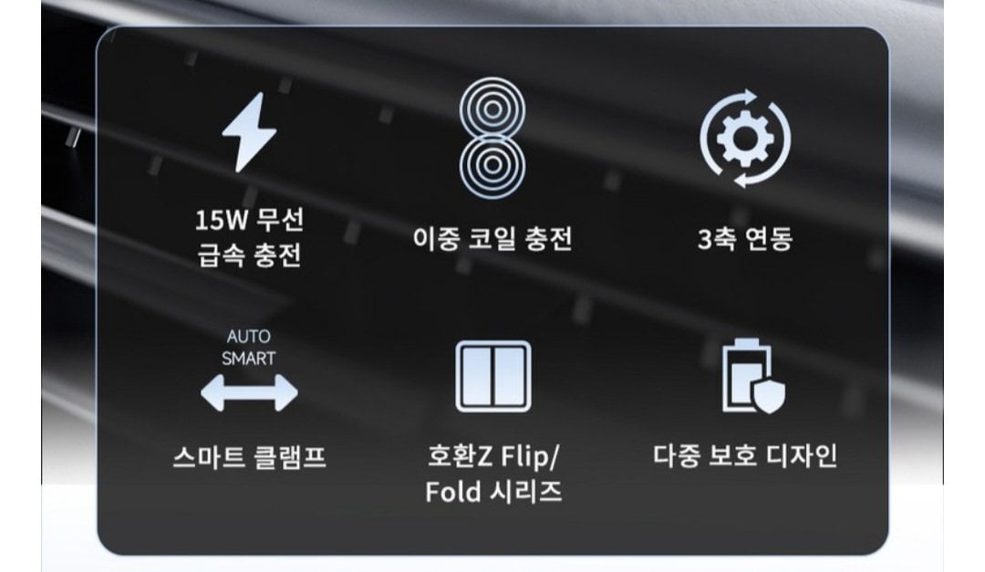1000002102.jpg [쿠팡] Toocki Z플립 호환 듀얼코일 15W 무선충전 차량용 핸드폰거치대 (12,900원) (와우무료)
