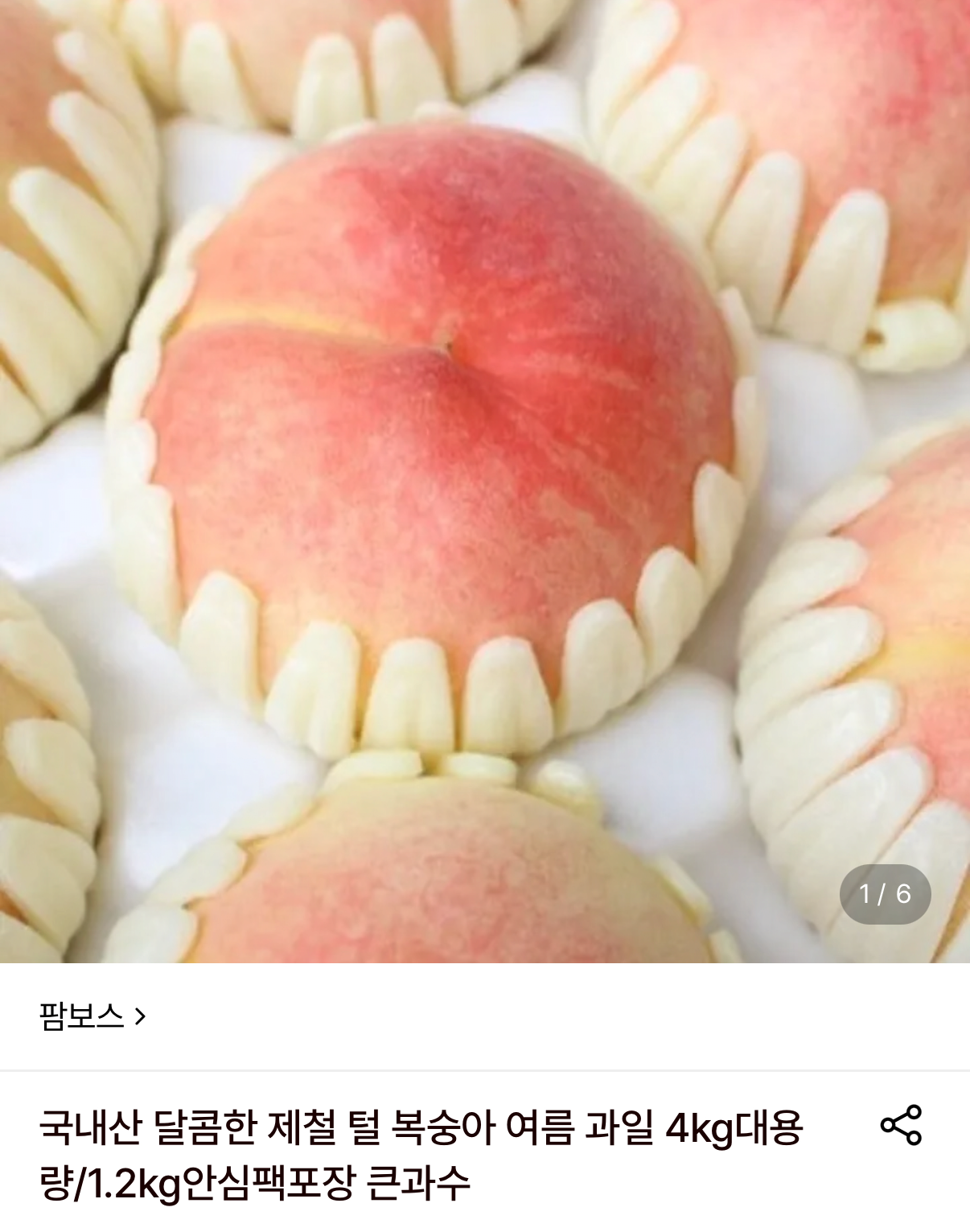 1545.png [롯데온] 국내산 털복숭아 4kg 내외 (9,590원) (무료)