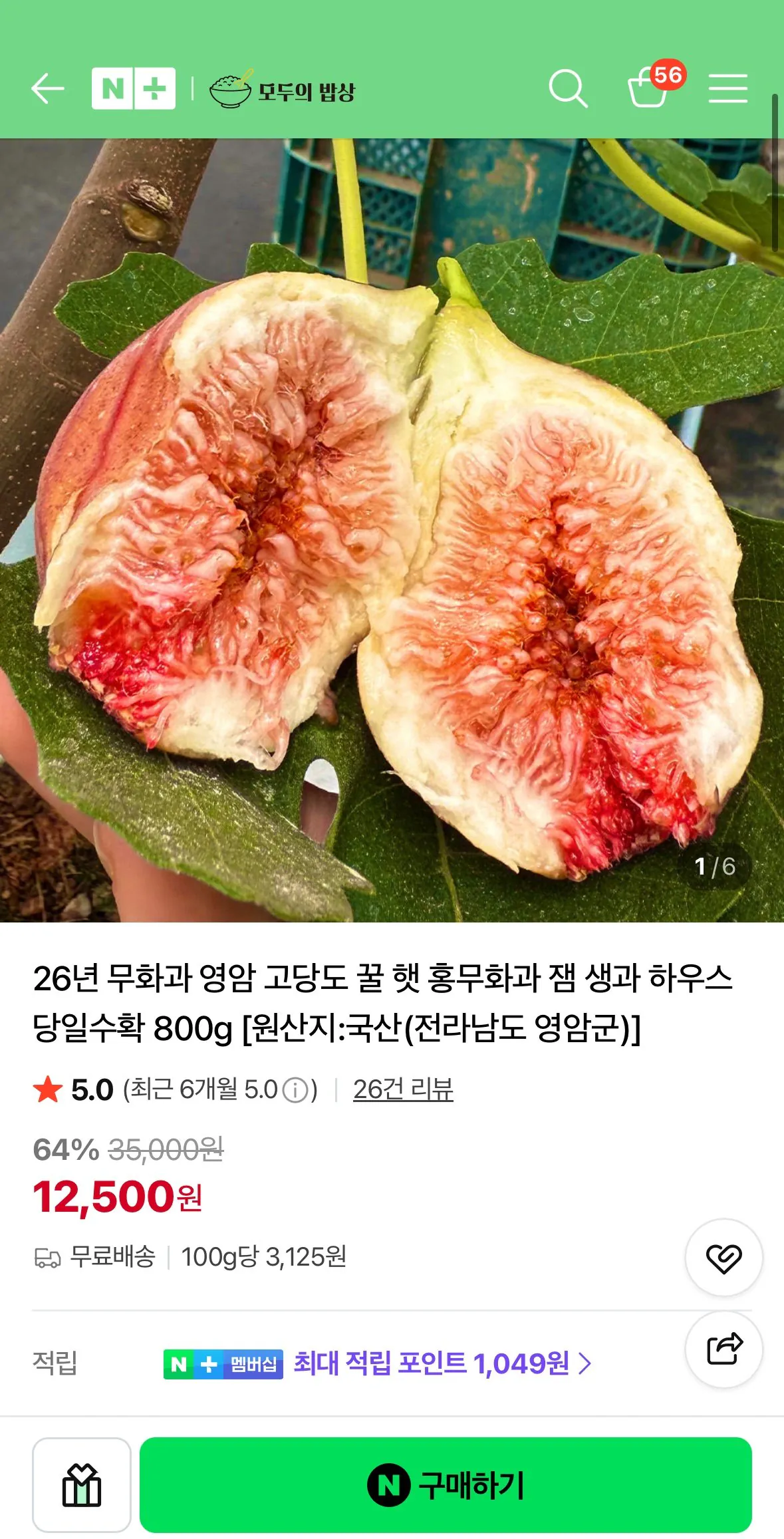 cropped_1784624405864.jpg [Naver] 26 Year Fig Yeongam High Sugar Sweet Honey Hat Red Fig Jam Fresh House Thu hoạch cùng ngày (12.500 Won) (Miễn phí)