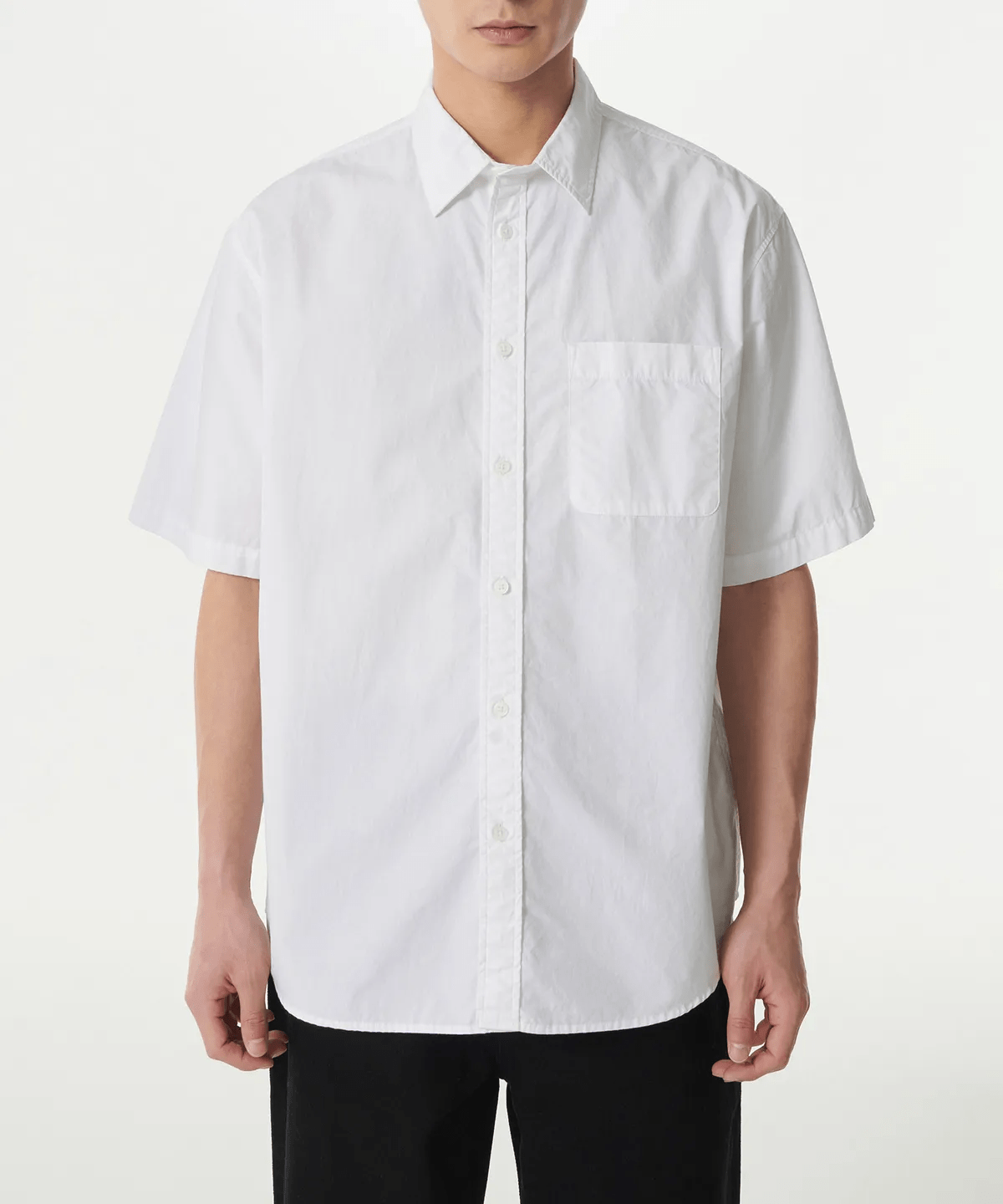 image.png [Musinsa] Không Tiêu chuẩn Áo sơ mi ngắn tay vải poplin đã giặt thoải mái (19.900 won) (miễn phí)