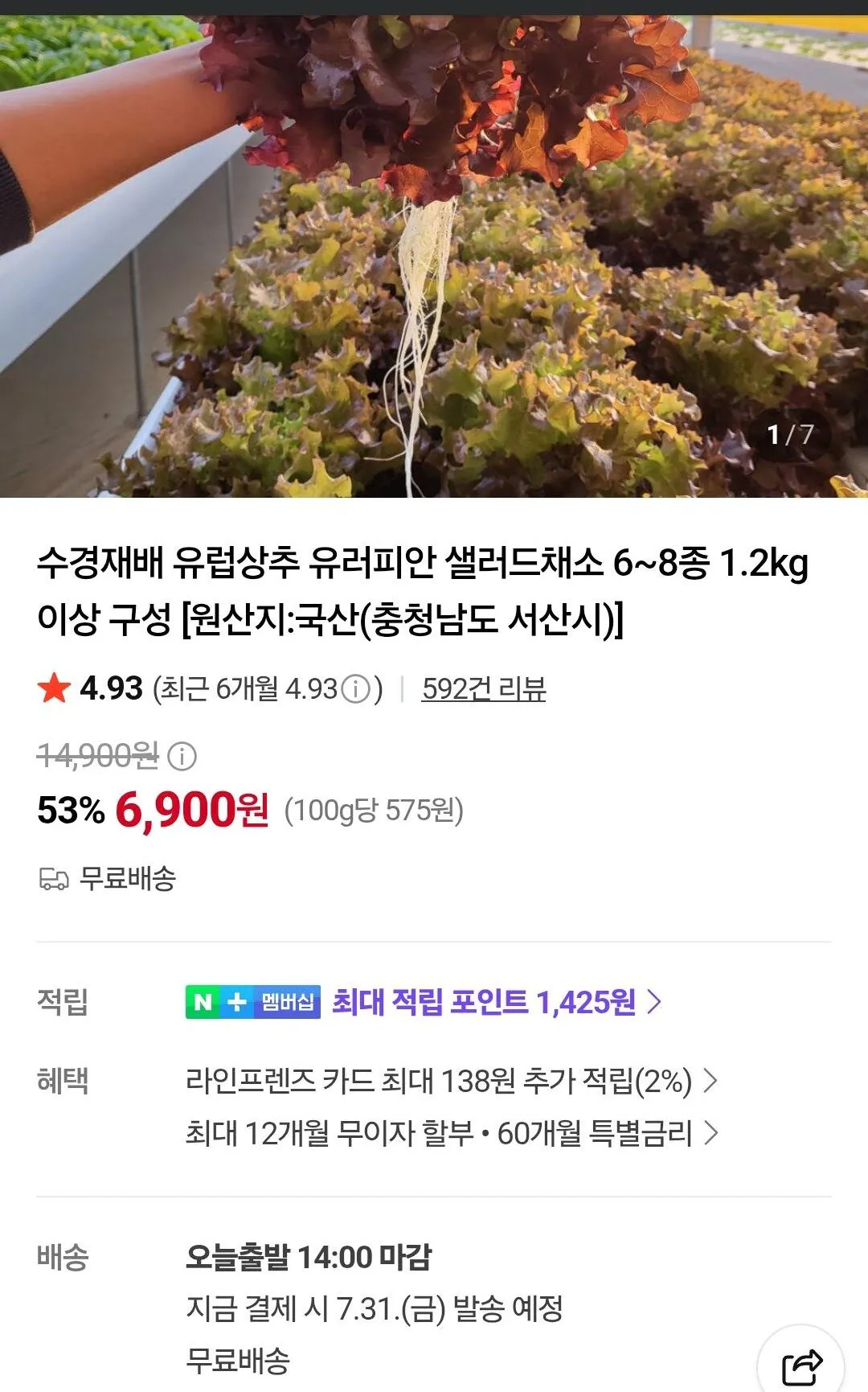 cropped_1785415649172.jpg [Naver] Salad Châu Âu 6-8 loại 1,2kg (6.900 won) (miễn phí)