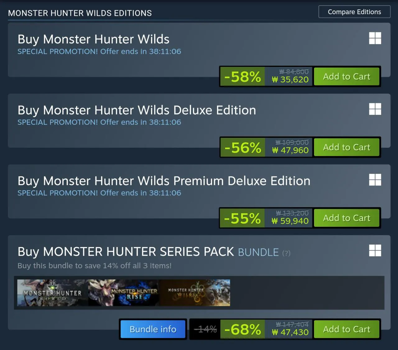 1000020305.jpg [Steam] Monster Hunter Wild (GIẢM GIÁ -58%) (35.620 won) (Miễn phí)
