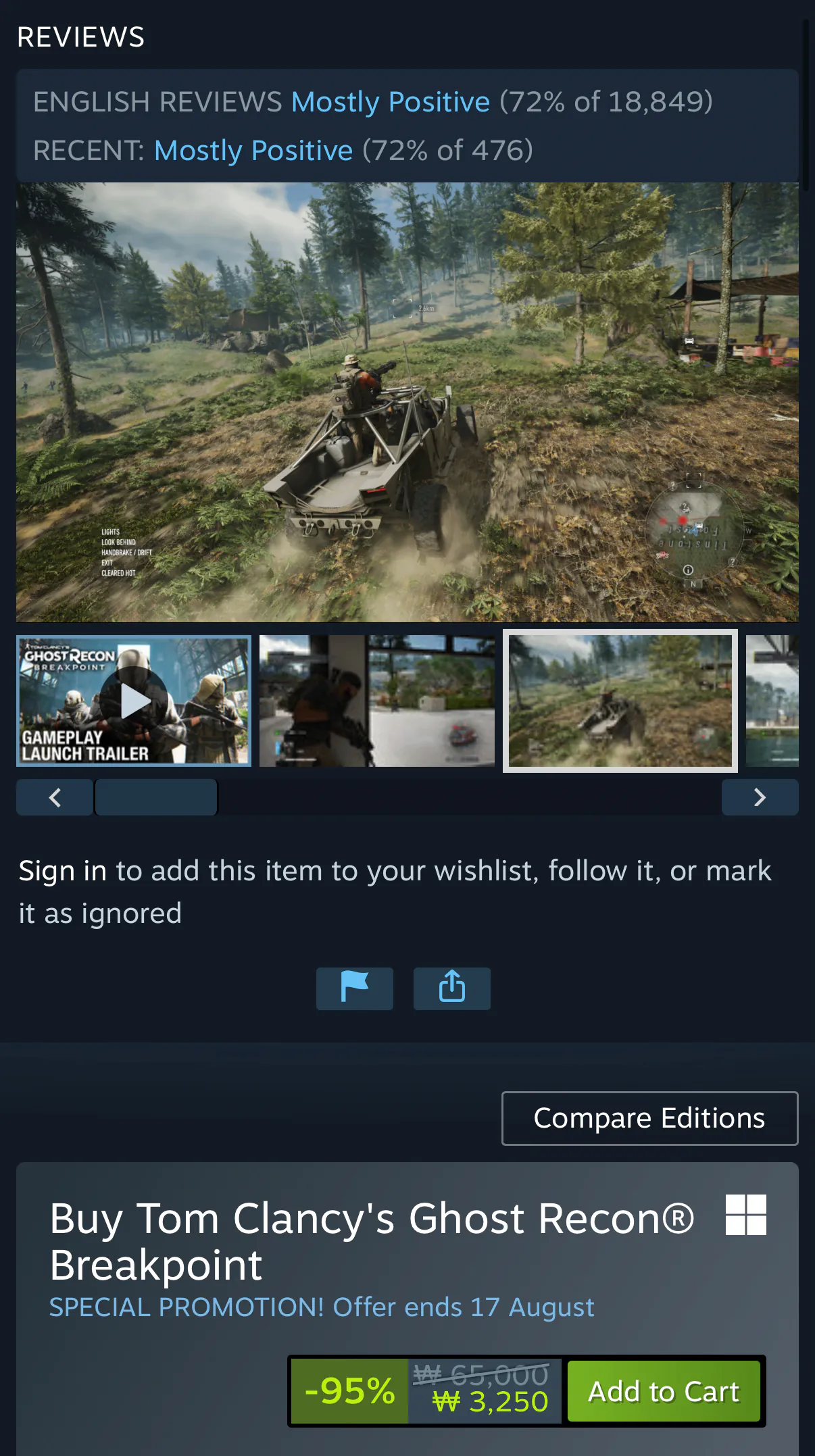 1000001877.png [Steam] Tom Clancy's Ghost Recon Wildlands / Breakpoint Giảm giá 95% (2.740 KRW) (Miễn phí)
