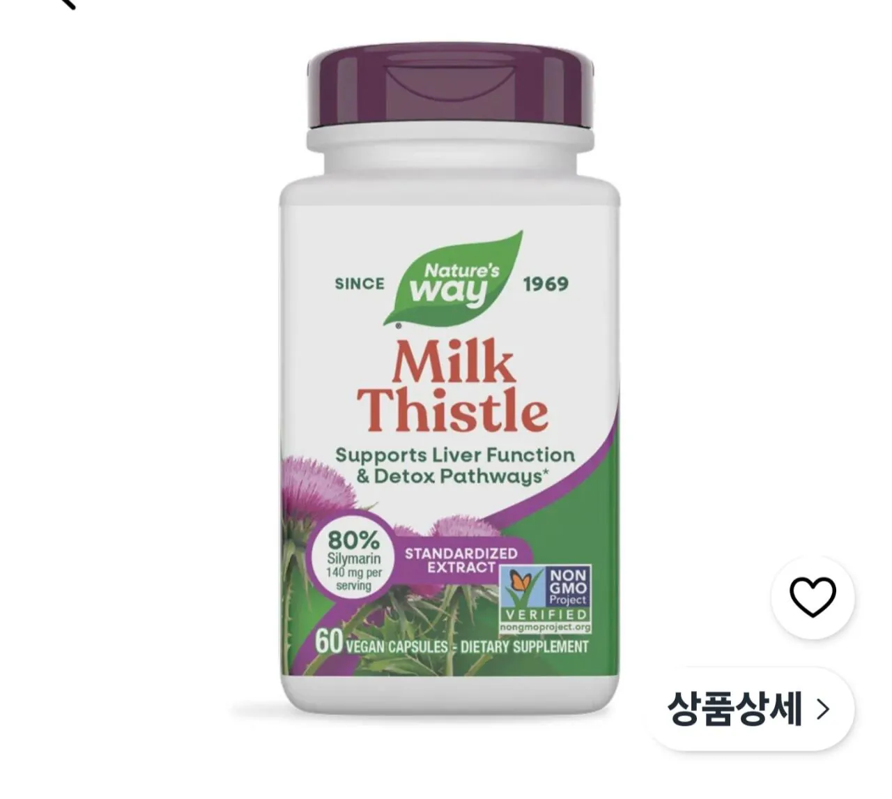 1000011475.jpg [Coupang] Nature's Way Milk Thistle 60 viên, 4 hộp (KRW) 59.950) (Miễn phí)