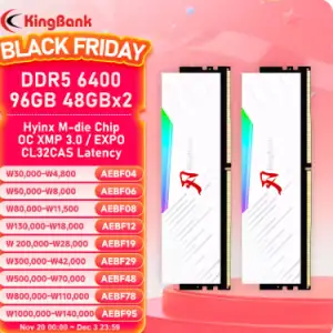 [알리] 킹뱅크 DDR5 RGB 램 메모리 DDR5 48GBx2