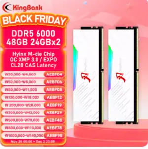[알리] 킹뱅크 48GB (2x24GB) 6000MHz CL28