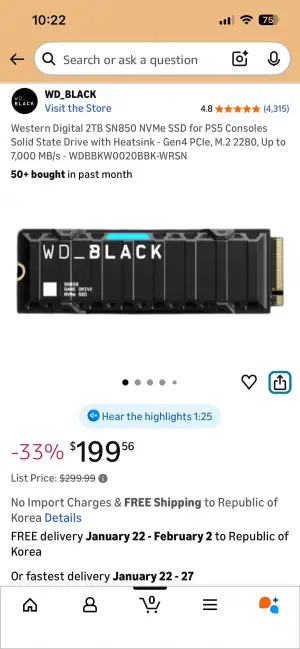 SN850 for PS5 2TB
