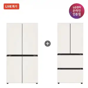 LG 디오스 오브제컬렉션 매직스페이스 냉장고 + LG 디오스 김치톡톡 (T875MEE111 + Z408MEEF23)