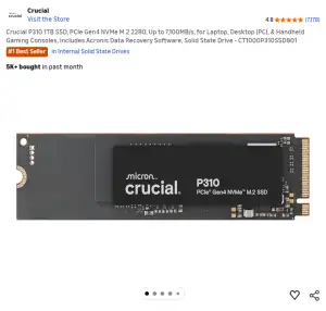 [아마존] Crucial P310 1TB SSD