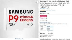 삼성 P9 Express microSD카드 512기가