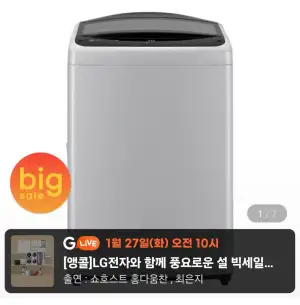LG 통돌이 세탁기 17kg T17DX3